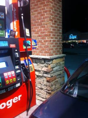 Fuel pump close to Kroger Grocery entrance