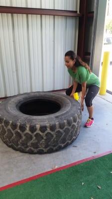 First time lifting a 300lb tire!