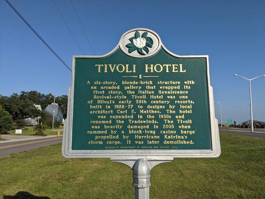 Tivoli Hotel Historic Marker