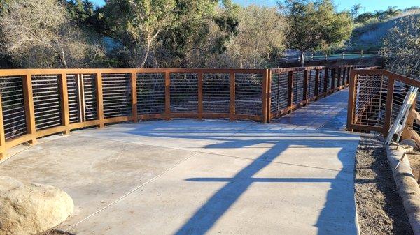 New foot bridge to Las Positas Road Park access (ADA friendly)