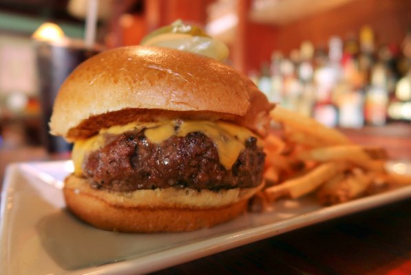 Cheeseburger and fries