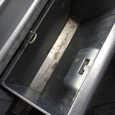 Glove box was not cleaned