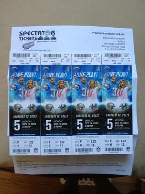 Spectator Tickets