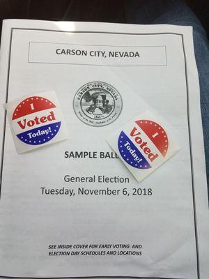 Early Voted today 11/02/18 ~ make your voice count!