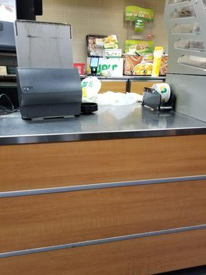 Worst subway I have ever been at. Two girls do not know what they are doing, seemed like on drugs? Couldn't do the sandwiches right ?Waiting