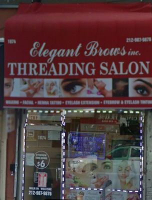 Elegant Brows Threading Salon Located at: 1874 Lexington Avenue New York, NY 10035