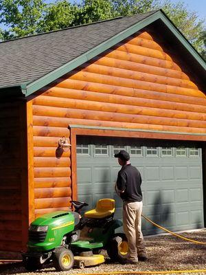 Treats everything, house garage, gazebo, hot tub plus lays traps for rodents.