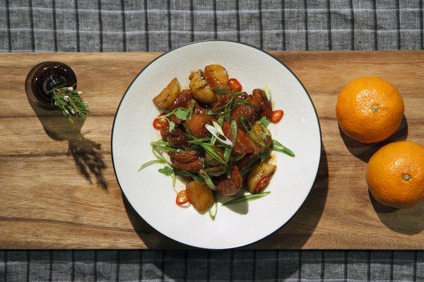 Mabi Jjimdak--Chicken with yuzu soy glaze