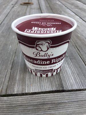 Muscadine Ripple Ice Cream