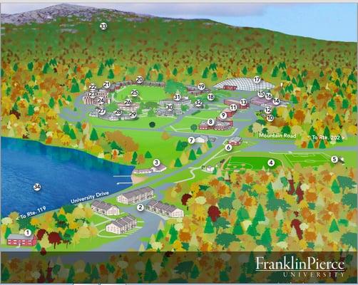 Layout of Buildings from Franklin Pierce University.