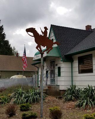 Outside the Buffalo Soldier's Museum.