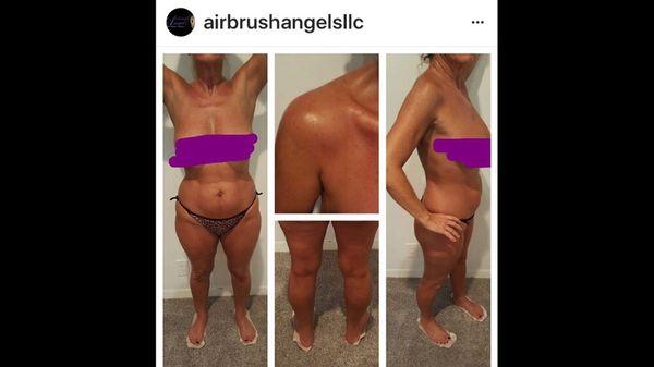 This client needed me to match the bottom half of her body to the top half! Perfect!