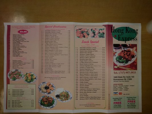 Food Menu back