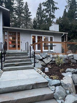 New front-door and French doors to match the beautify entrance way and front-patio that Classic built.