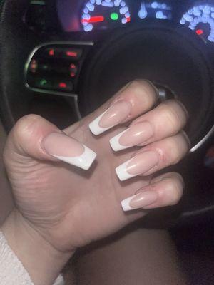 Beautiful French tip acrylic!