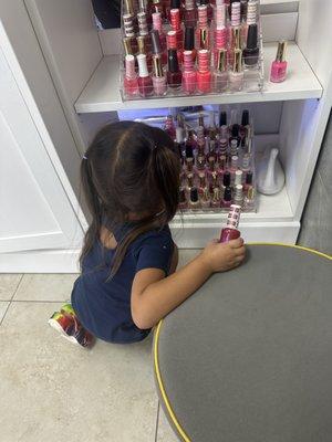 Selecting her color