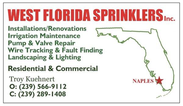 Call for all your irrigation needs! Fast response time, quality work, affordable prices.