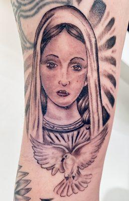 Virgin Mary and Holy Spirit (still healing a little bit a week later)