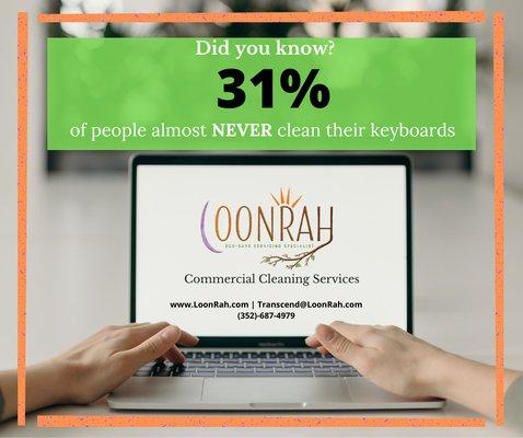 Hire a professional and reliable company to clean your office. You know it's clean when it's a LoonRah Clean! Call Us Today!