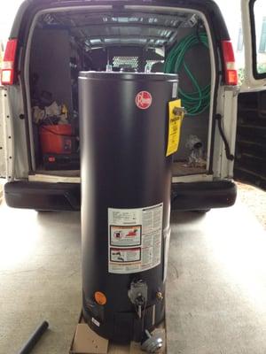 We install Rheem water heaters!