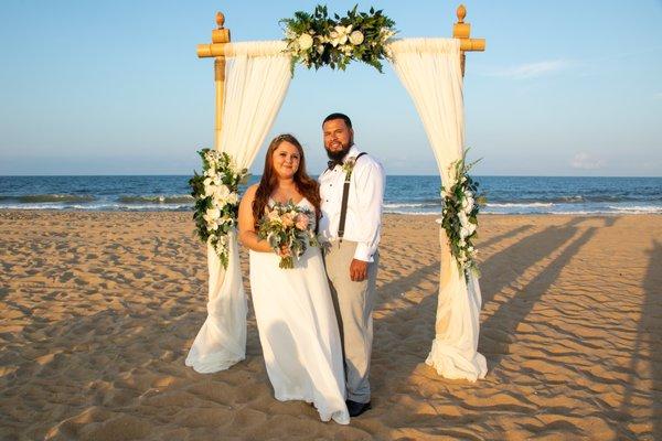 2 post bamboo arbor - Virginia Beach Wedding Chapel - Sandbridge beach wedding