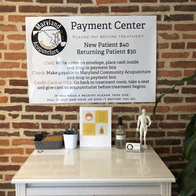 Payment center.