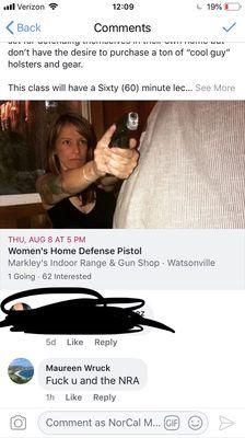 Ugly language for a women's self defense class