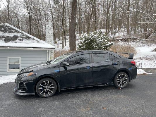 My car with the tints that were installed.