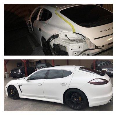 2012 Porsche Panamera was fixed at Euro Style auto collision center