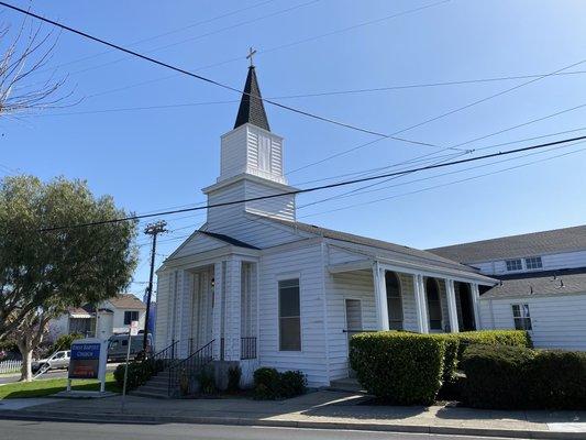 Church exterior from Crystal Springs Rd