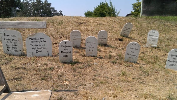 Tomb stones.