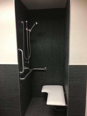 ADA Compliance Shower with Folded seat.