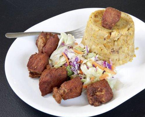 Mofongo con carne de cerdo