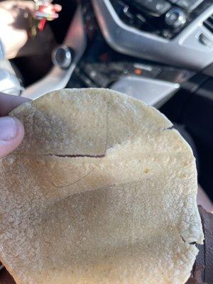 Hair IN the tortilla.