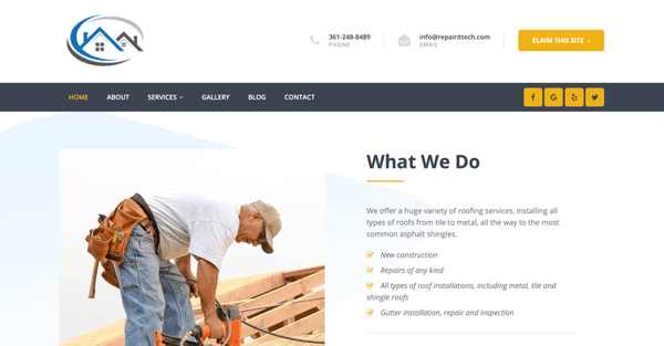 Roofer websites