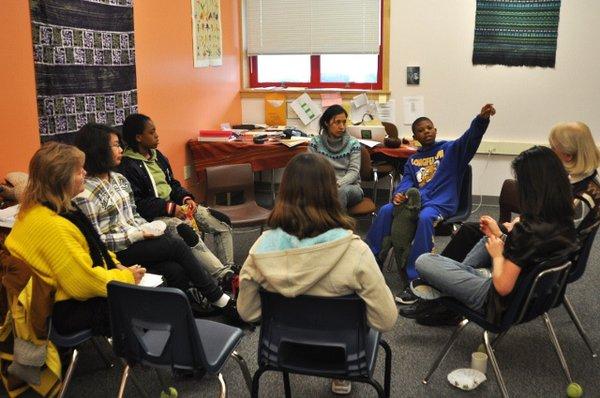 Restorative Justice discussion at a local school