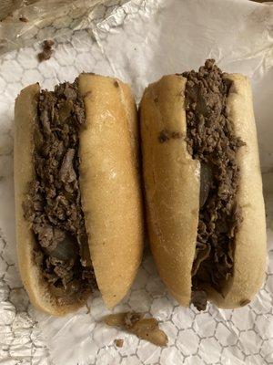 Cheesesteak w/American and fried onions