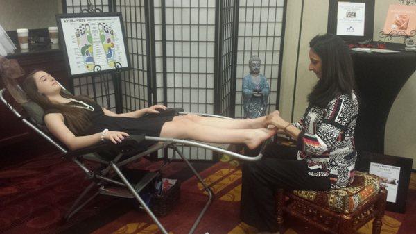 Reflexology at a BACC event