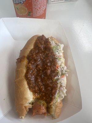 #8 Dave's Chili Slaw Dog