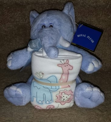 Elephant w/Onesie Plush