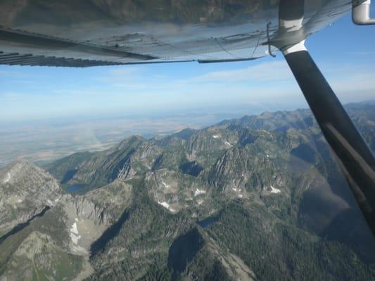 View above the Mission Mountains