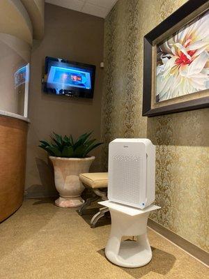 Air Dehumidifier keeps the waiting area fresh & clean