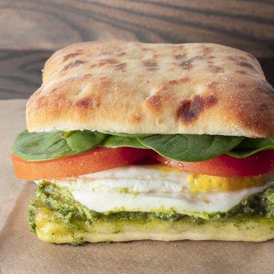 Caprese Egg breakfast sandwich