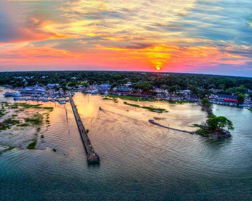 The Marshwalk located in Murrells Inlet, South Carolina