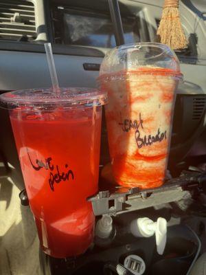 Special Valentine drinks!!! So delicious! I  Mondays!