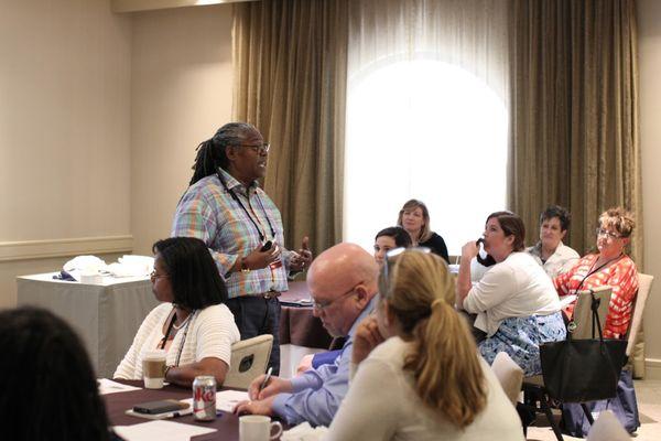 Vaundee presenting Storytelling at the 2017 Leadership Challenge Forum in San Diego.