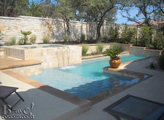 Custom Pool designed by Bravo Custom Pools