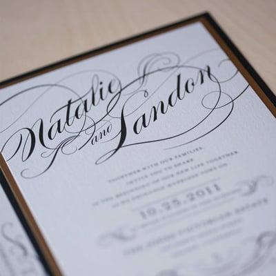 Vintage Glam Wedding Invitation