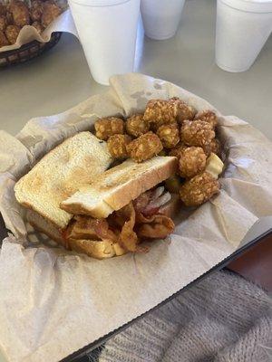 BLT and tater tots. Craving these again already!