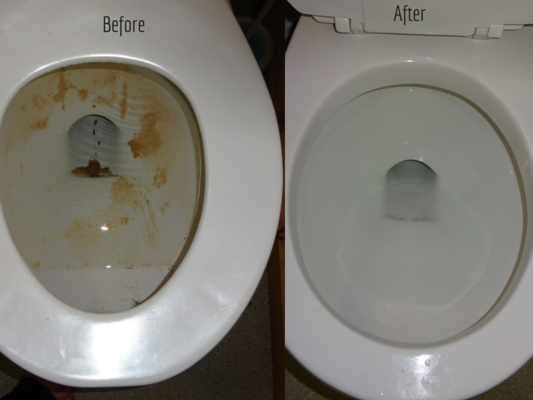 Hard water stain removal